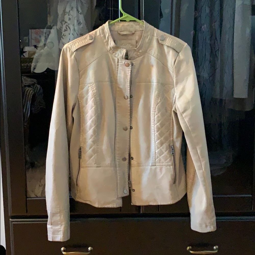 Slim Fit Faux Leather Motojacket